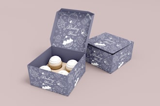 do packaging box design and label