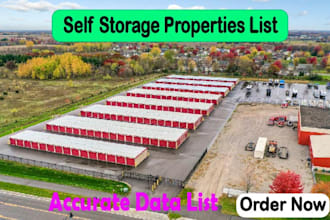 help you with self storage properties list building