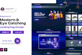 do web UI UX design and landing pages design on figma