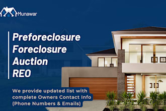 provide real estate pre foreclosure leads with skip tracing