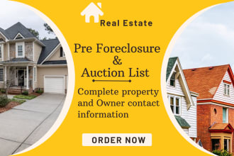 provide real estate pre foreclosure leads with skip tracing