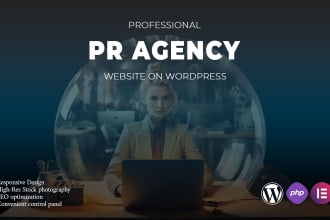 make a professional website for the PR agency