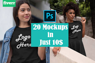 make high resolution tshirt logo and design mockups