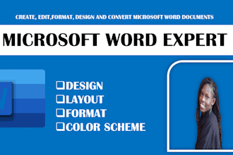 create, format and design your micrsoft word document