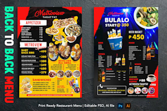 design a fast and attractive menu