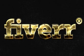 replicate your logo design in gold texture