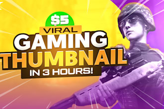 design a gaming youtube thumbnail