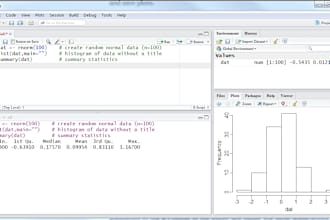 do data analysis using rstudio, r programming, python and excel