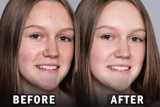 do natural skin retouch, headshot, portrait retouching