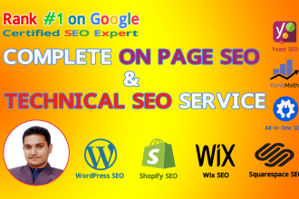 do on page SEO and technical optimization services for top website ranking