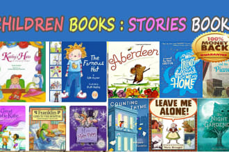 make classic children books cover or story book adult coloring book cover design