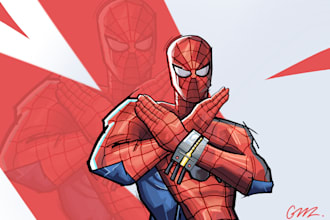 draw marvel or dc characters in the style of comics