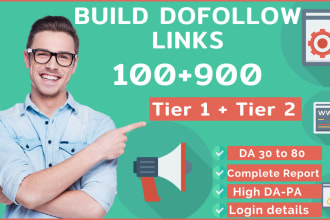 create 3000 tier 2 dofollow and contextual backlinks