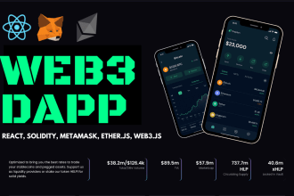 develop web3 dapp, staking dapp and solidity smart contract