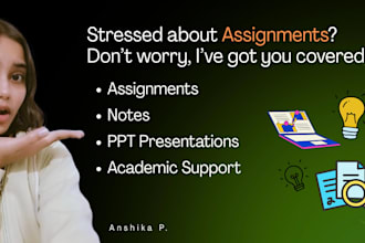 do assignments, notes, PPT and projects for students