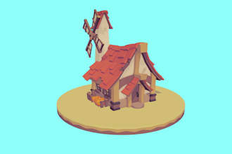 do low poly 3d props and assets modeling in autodesk maya