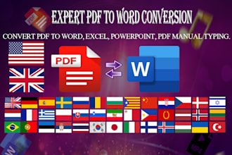 professionally convert your files into pdf word excel and pptx by manual typing