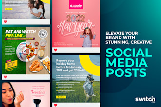 design your x mas and new year social media post