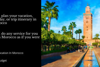 plan your holiday, vacation or trip itinerary inmorocco