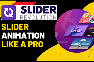 design a slider revolution in wordpress website