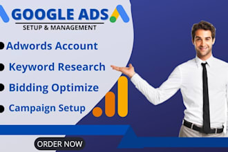 setup manage and optimize google adwords PPC ads campaign