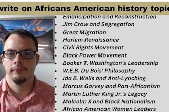 write on africans american history topics