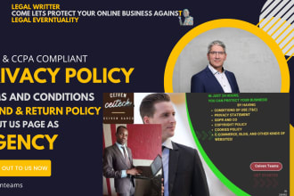 write terms and conditions, privacy policy, disclaimer, policy and gdpr