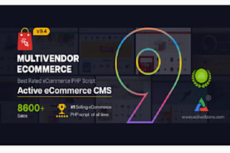 install active ecommerce cms, with data entry