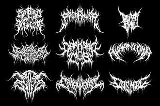 design death metal and brutal death metal logo for your band