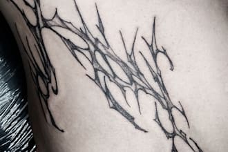 make a trash tipe tribal tattoo for you