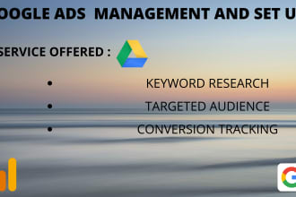 create a google ads campaign and management