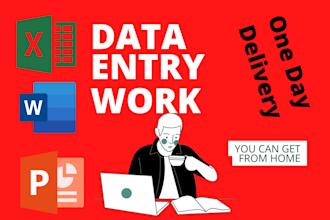 provide data entery of all type