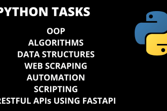 do any python programming task and design your algorithms