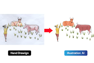 draw illustration for you in 1 hour