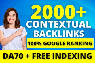 create 2000 contextual dofollow SEO backlinks