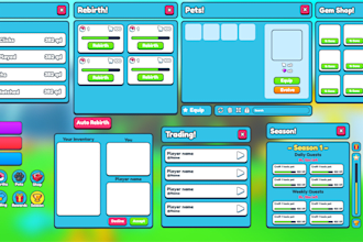create professional roblox UI, gui for you