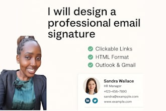 create a professional email signature for gmail and outlook