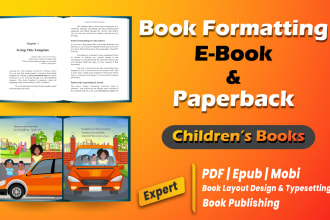 do book formatting, ebook formatting and layout design for amazon KDP