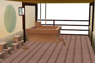 make custom 3d room or environment in blender for games