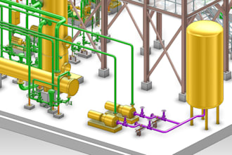 design process piping and isometric drawing in autocad 2d, 3d