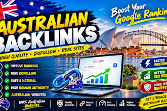 build 50 quality com australian backlinks