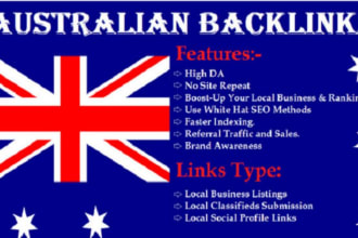 build 50 quality com au backlinks, guest post