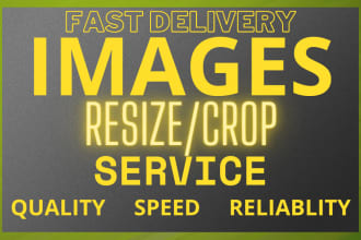 do bulk images resizing, crop pictures and background removal