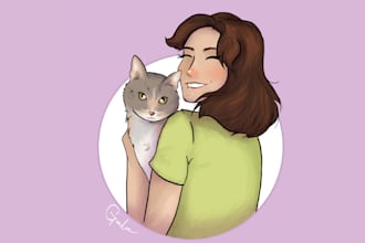 create an illustrated family portrait