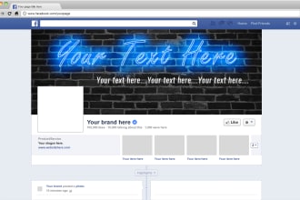 create a neon effect facebook cover