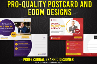 design professional postcard or direct mail eddm within few hours