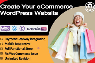 create ecommerce website online store with woocommerce