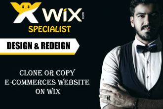 clone copy or create your ecommerce website on wix