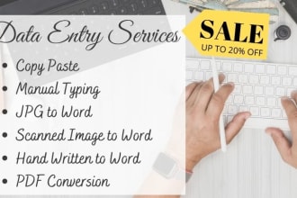 do manual typing, english typing data entry in low price