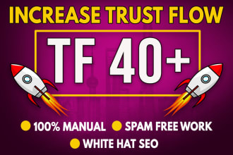 increase majestic trust flow tf 30 to 35 plus